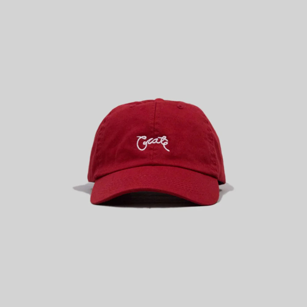 CRATE // Unisex Scripted Cap RED