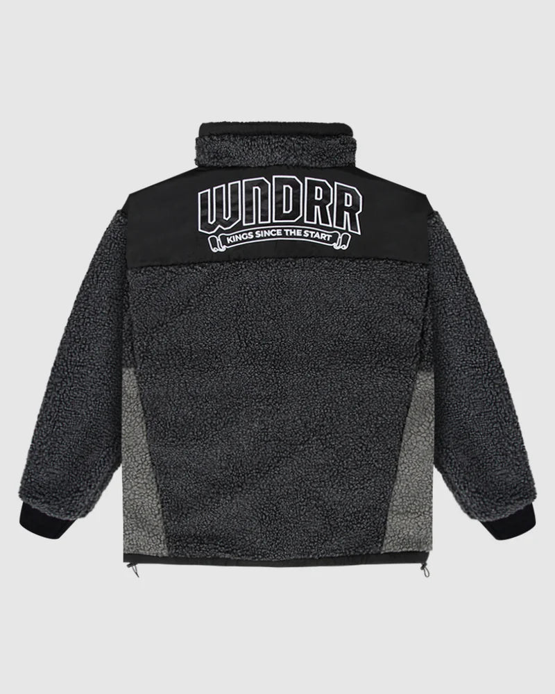 WNDRR // Banner Sherpa Jacket BLACK/GREY