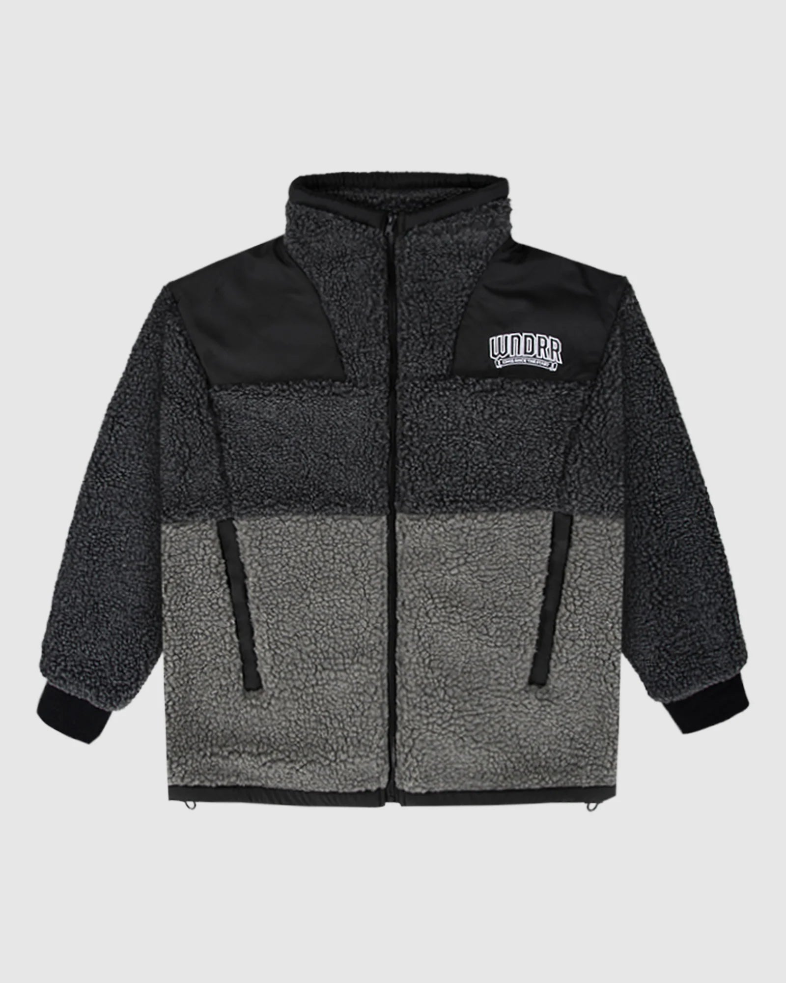 WNDRR // Banner Sherpa Jacket BLACK/GREY