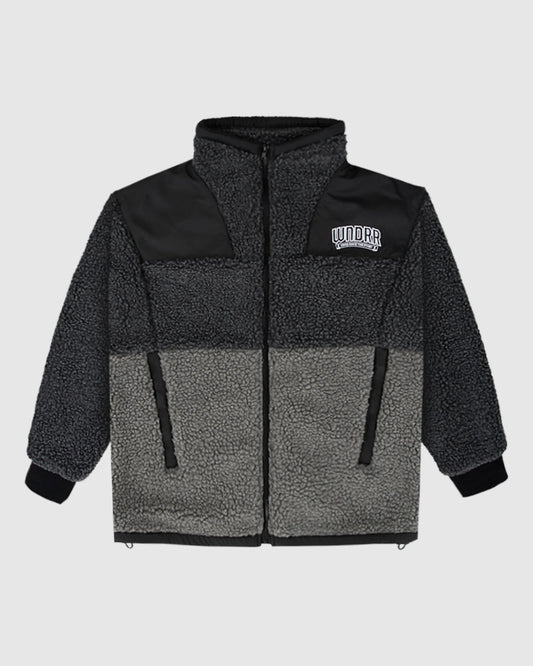 WNDRR // Banner Sherpa Jacket BLACK/GREY