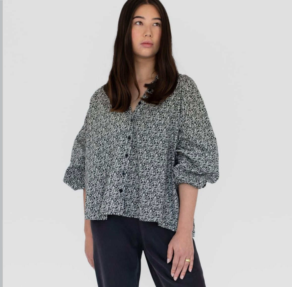 BEIGED // Cisco Shirt BLACK FLORAL