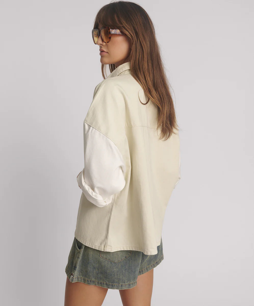 ONE TEASPOON // Drift SS Denim Shirt CREAM