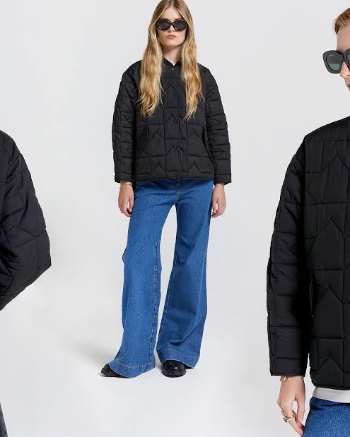 KAREN WALKER // Quilted Monogram Jacket BLACK