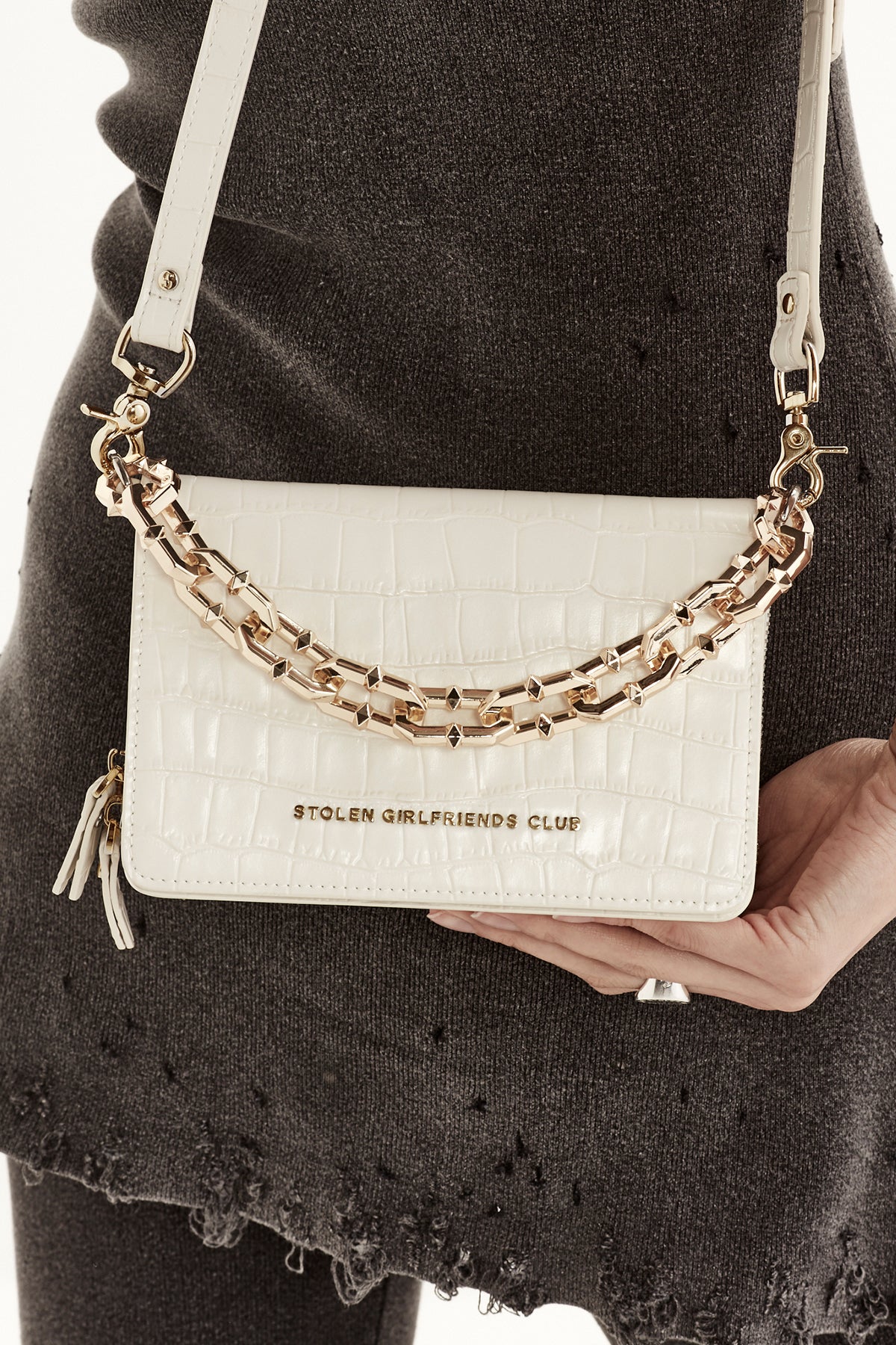 STOLEN GIRLFRIENDS CLUB // Little Trouble Bag CREAM