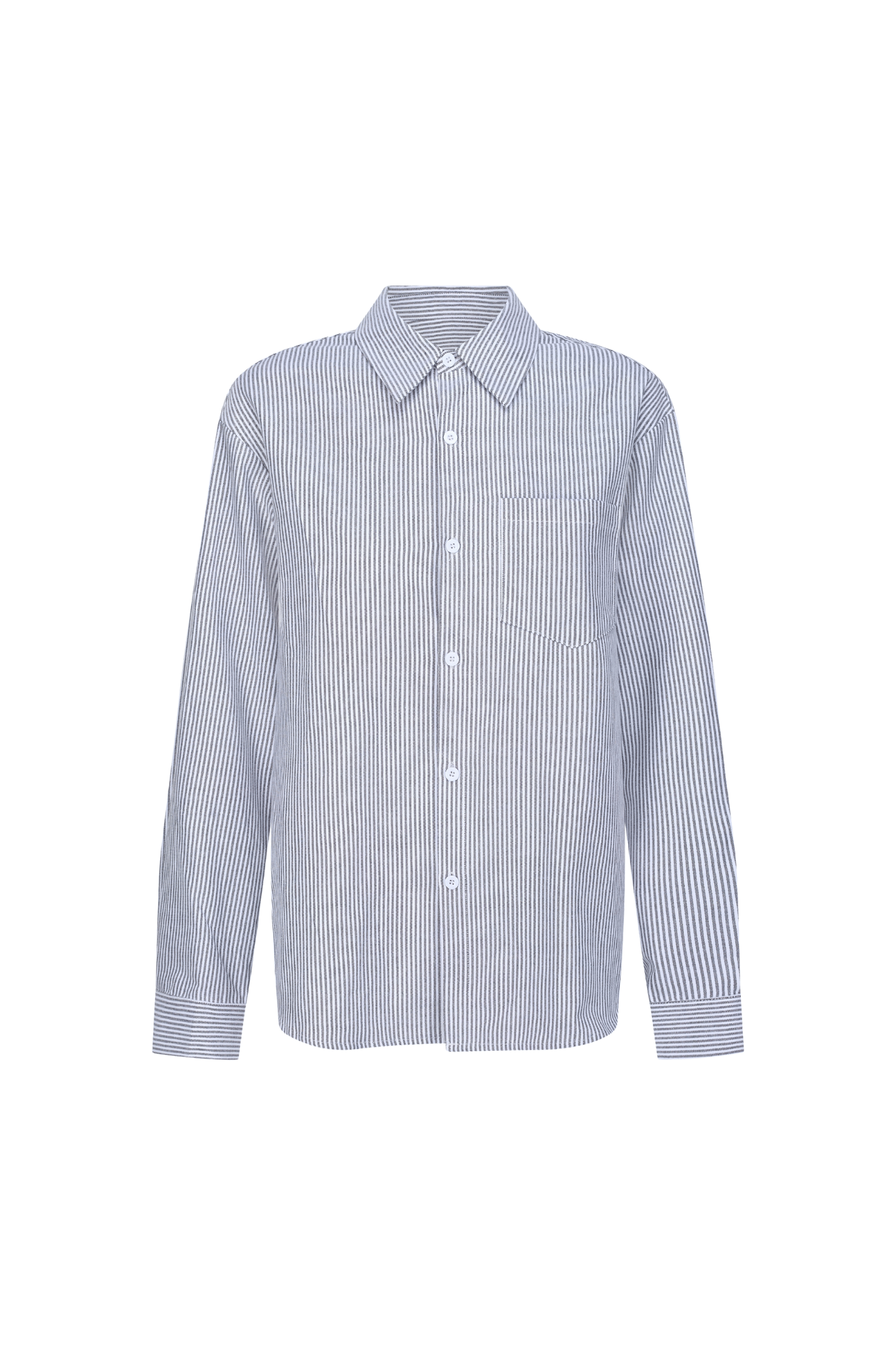 COMMONPLACE // Beach Cottage Shirt BLACK WHITE STRIPE