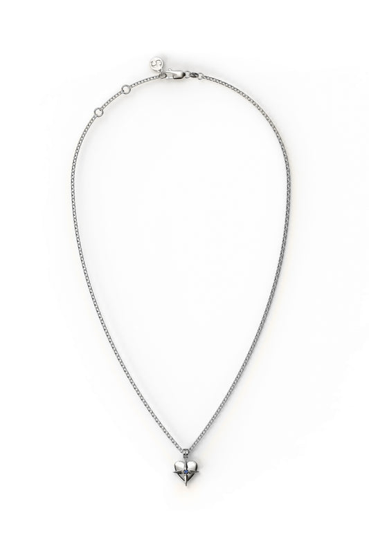 SGC // Birthstone Heart Necklace JUNE / MOONSTONE