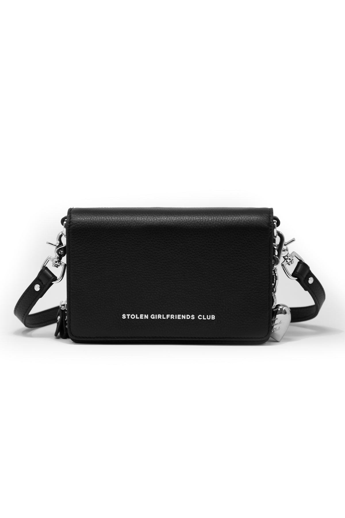 STOLEN GIRLFRIENDS CLUB // Little Trouble Bag BLACK/SILVER