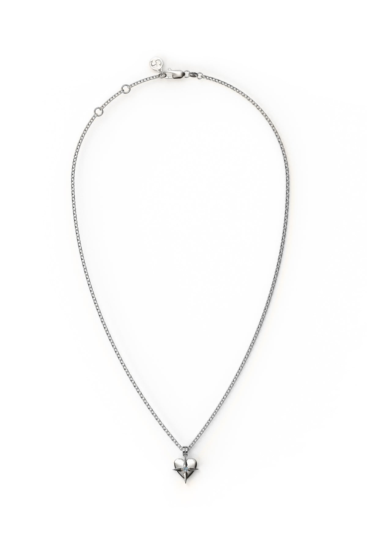 SGC // Birthstone Heart Necklace MARCH / AQUAMARINE