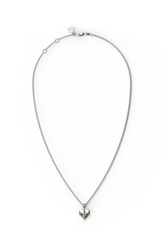 SGC // Birthstone Heart Necklace MARCH / AQUAMARINE
