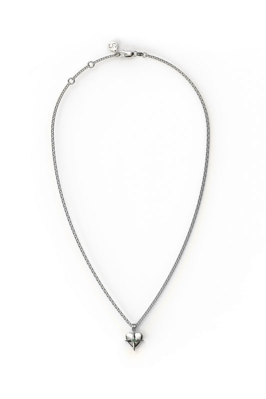 SGC // Birthstone Heart Necklace MAY / EMERALD