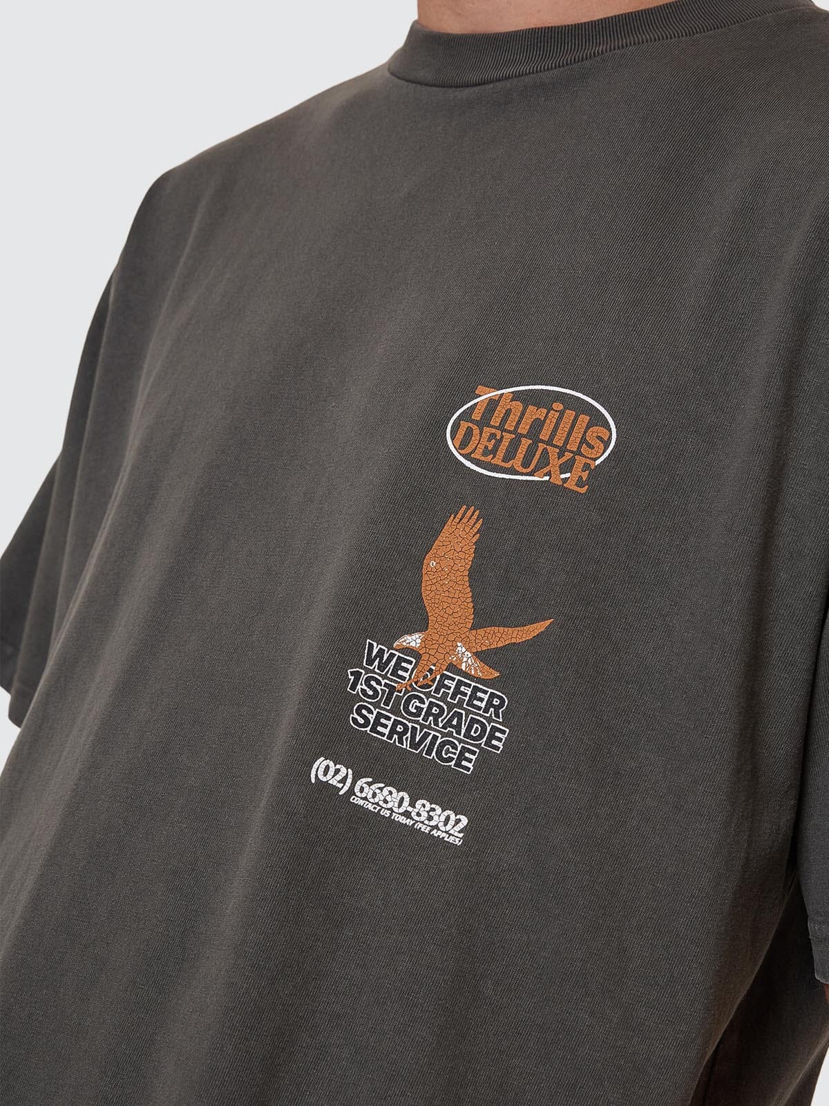 THRILLS // 1st Grade Service Merch Fit Tee MERCH BLACK