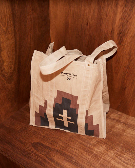 PONY RIDER // Market Tote MOUNTAIN PRINT