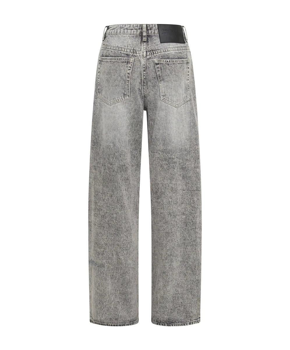 ONE TEASPOON // Jackson Mid Waist Wide Leg Jeans SMOKE