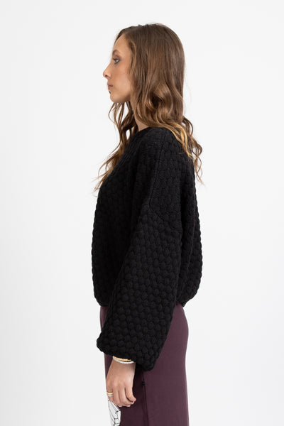 Honeycomb Knit BLACK