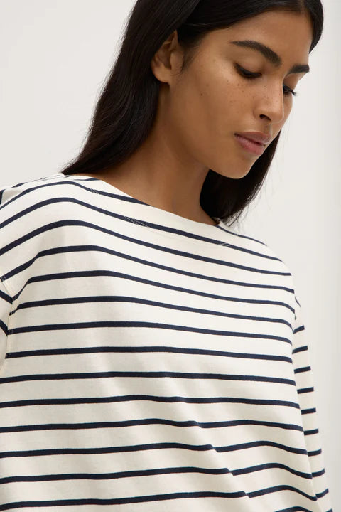 ASSEMBLY LABEL // Bonne LS Tee NAVY WHITE STRIPE