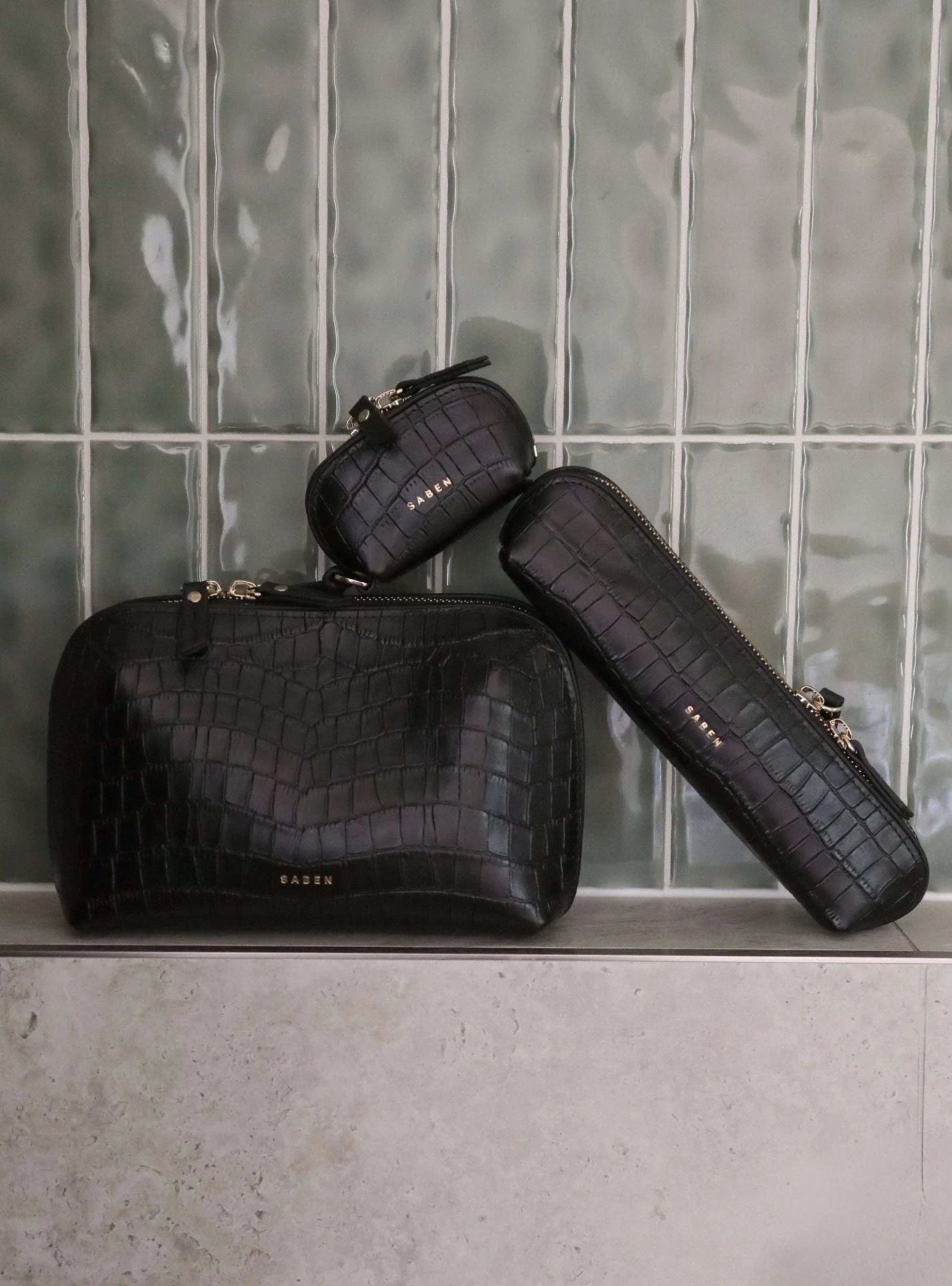 Tarin Pouch BLACK CROC