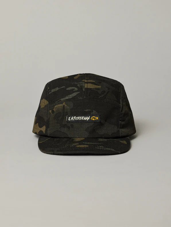 JAF // 5 Panel Cap BLACK CAMO