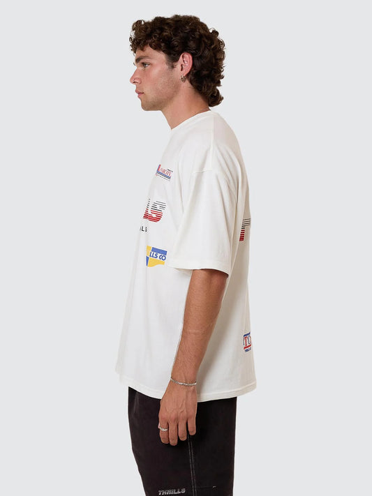 THRILLS // Anarchy In Paradise Box Fit OS Tee DIRTY WHITE