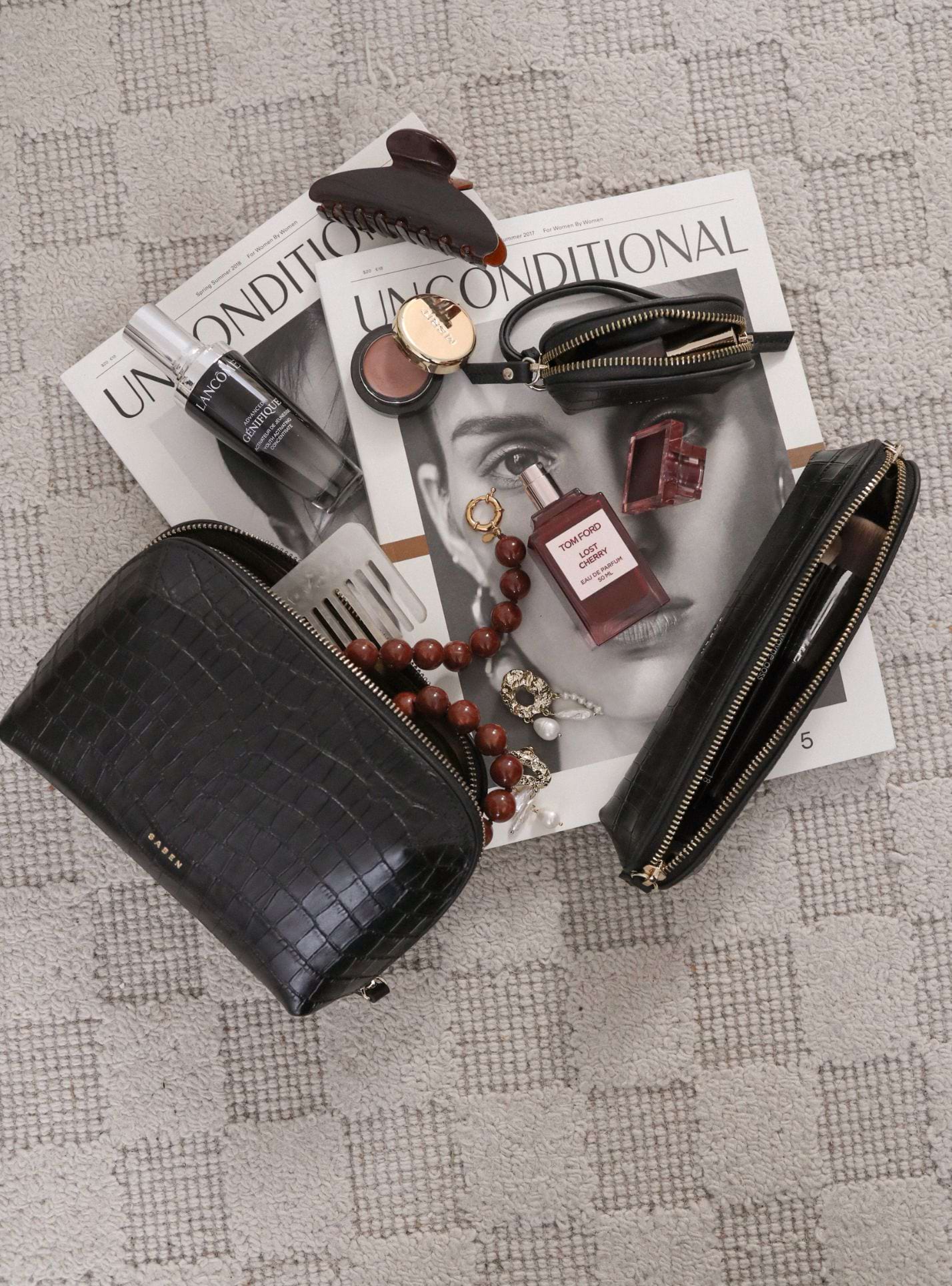 Tarin Pouch BLACK CROC