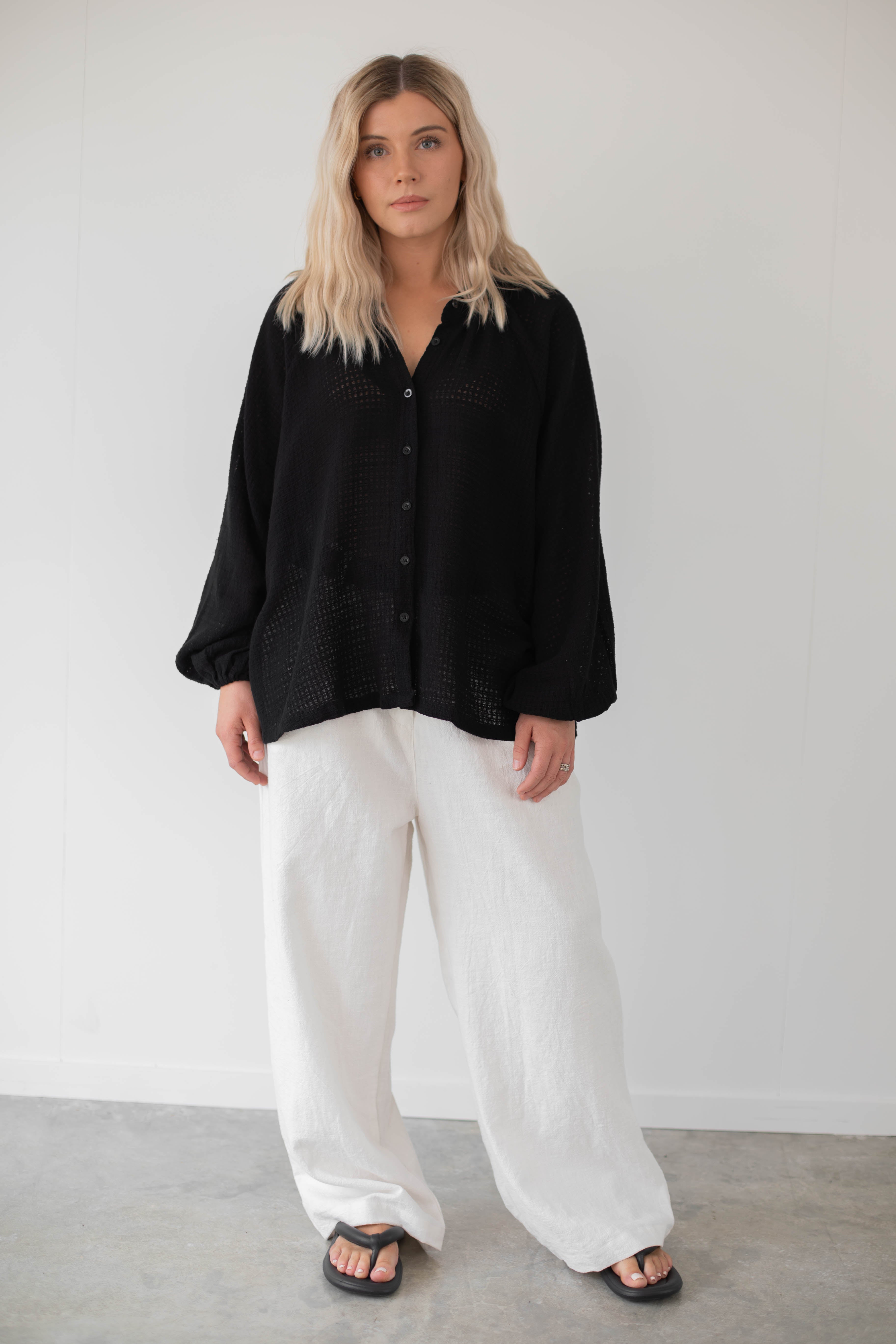 BEIGED // Cisco Shirt Cheesecloth BLACK