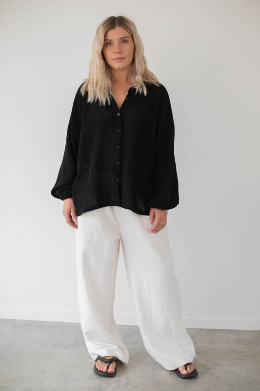 BEIGED // Cisco Shirt Cheesecloth BLACK