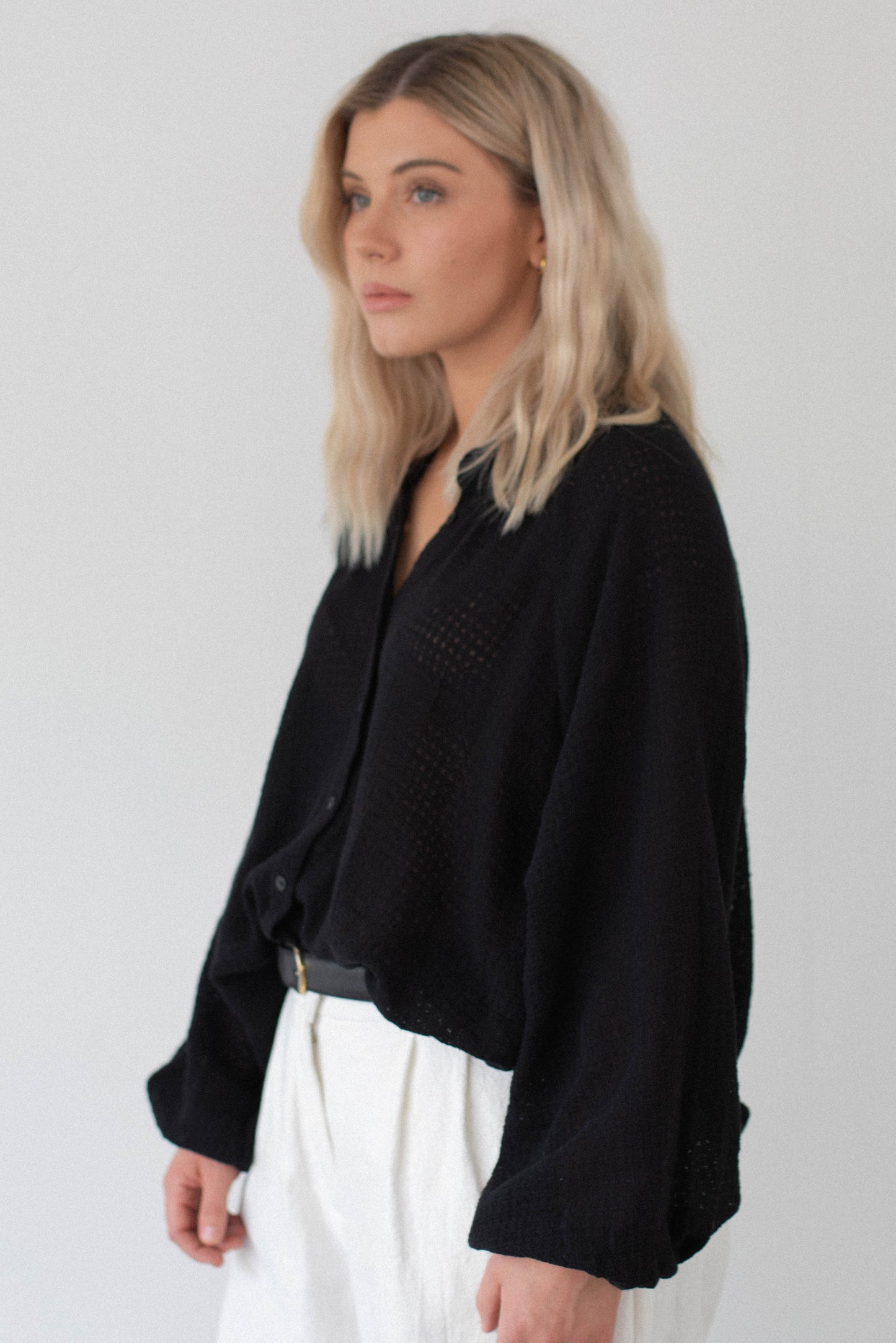 BEIGED // Cisco Shirt Cheesecloth BLACK