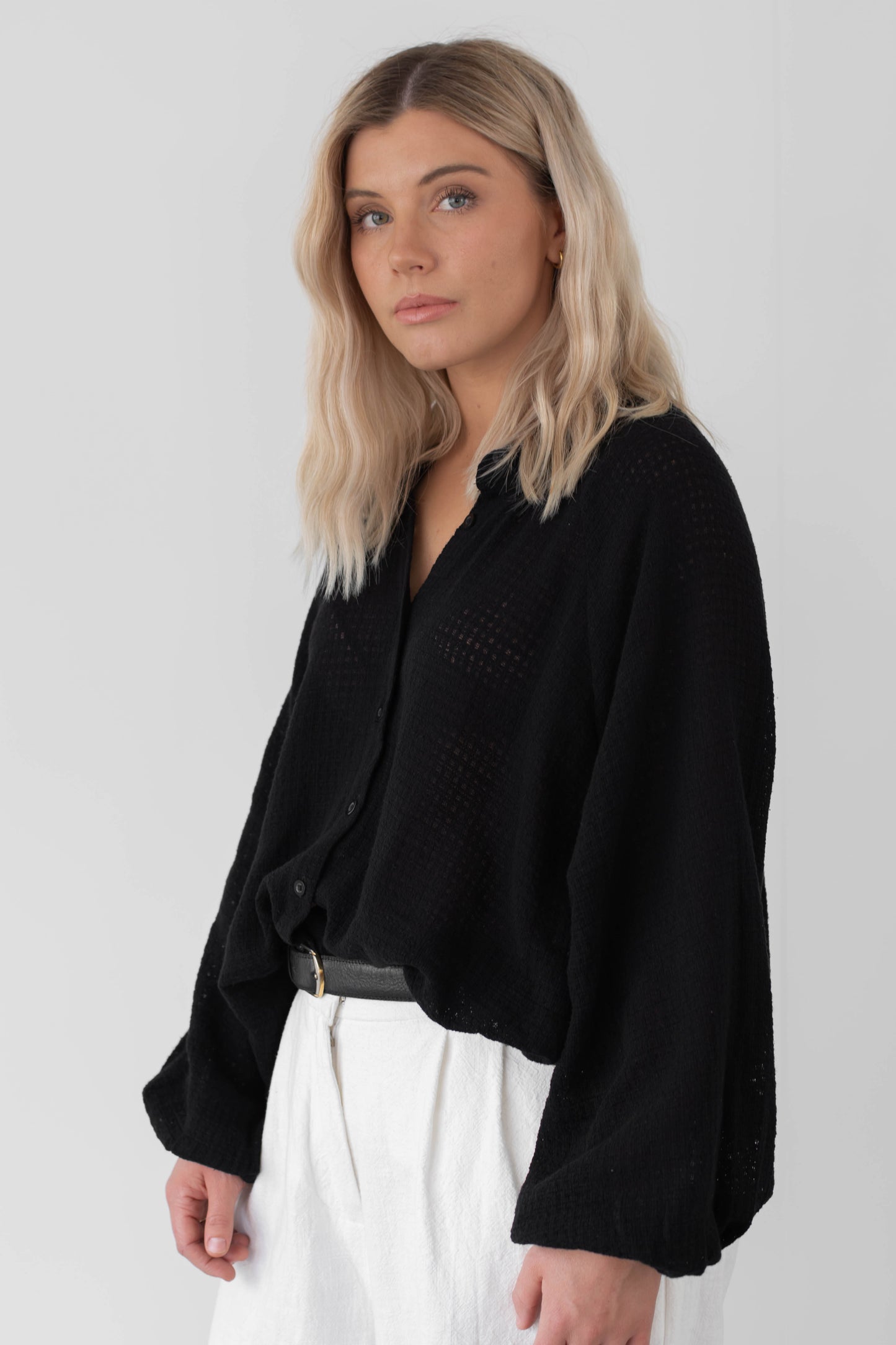 BEIGED // Cisco Shirt Cheesecloth BLACK