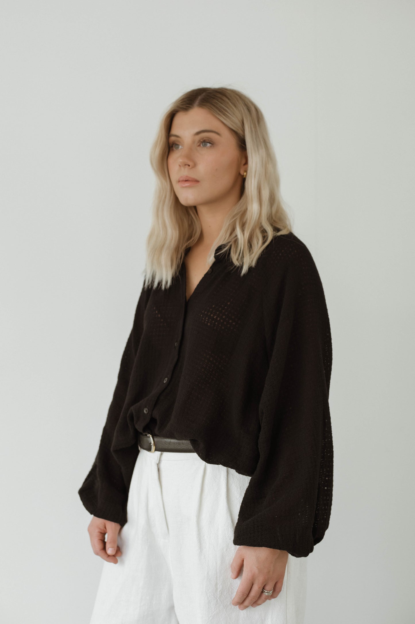 BEIGED // Cisco Shirt Cheesecloth BLACK
