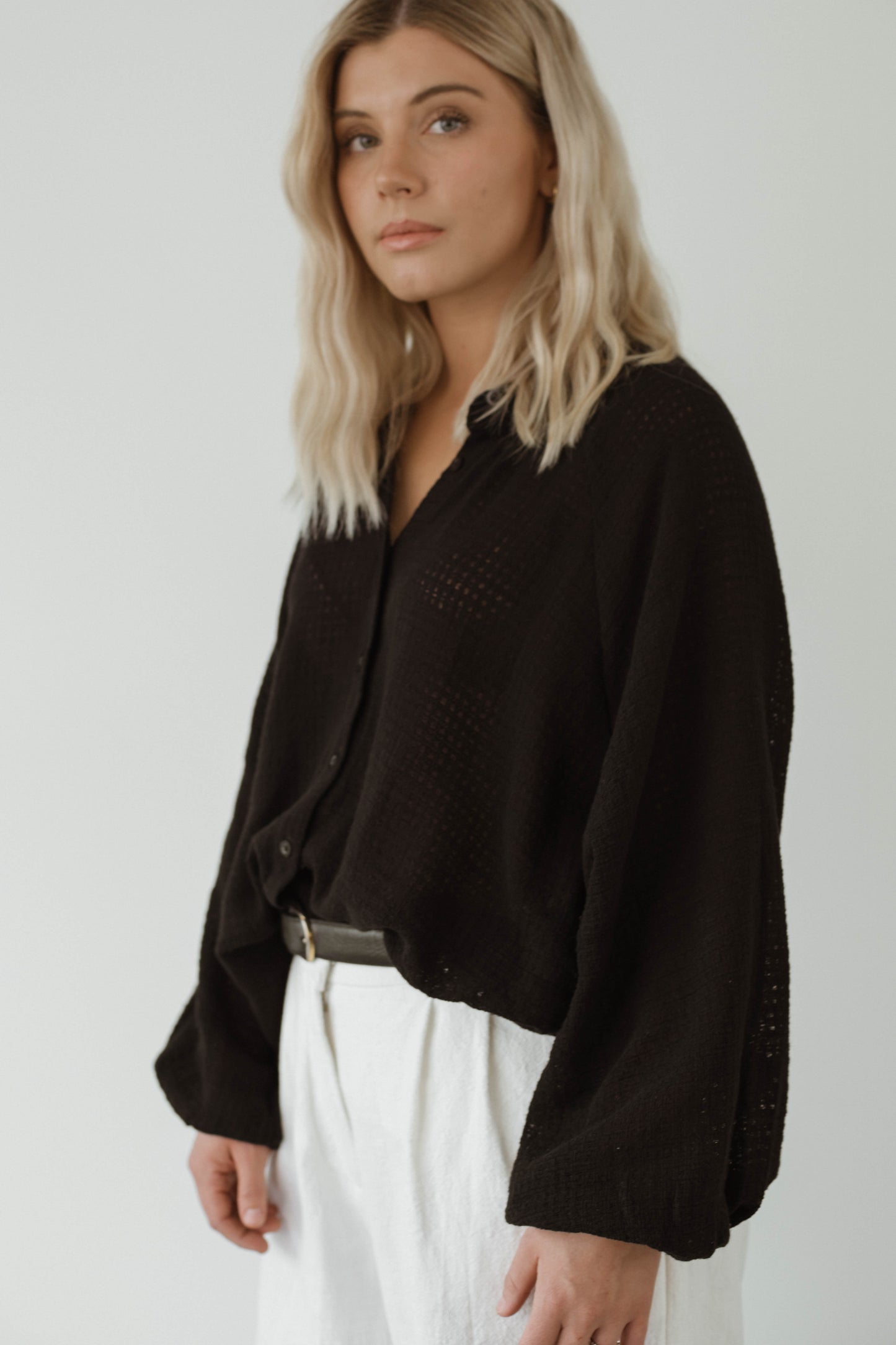 BEIGED // Cisco Shirt Cheesecloth BLACK