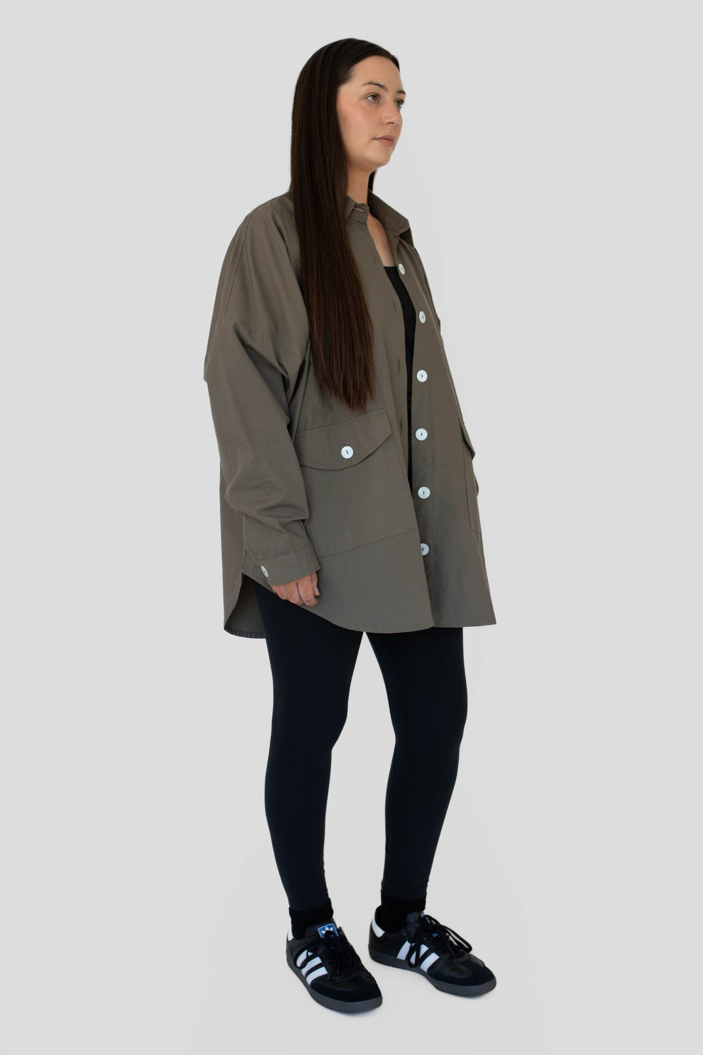 BEIGED // Canvas Shacket KHAKI