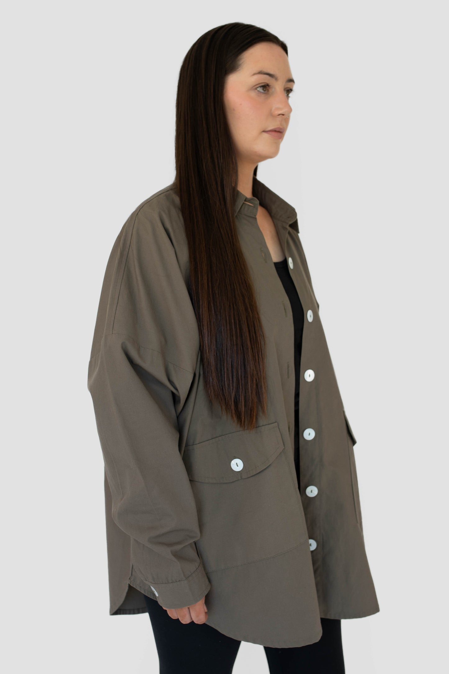 BEIGED // Canvas Shacket KHAKI