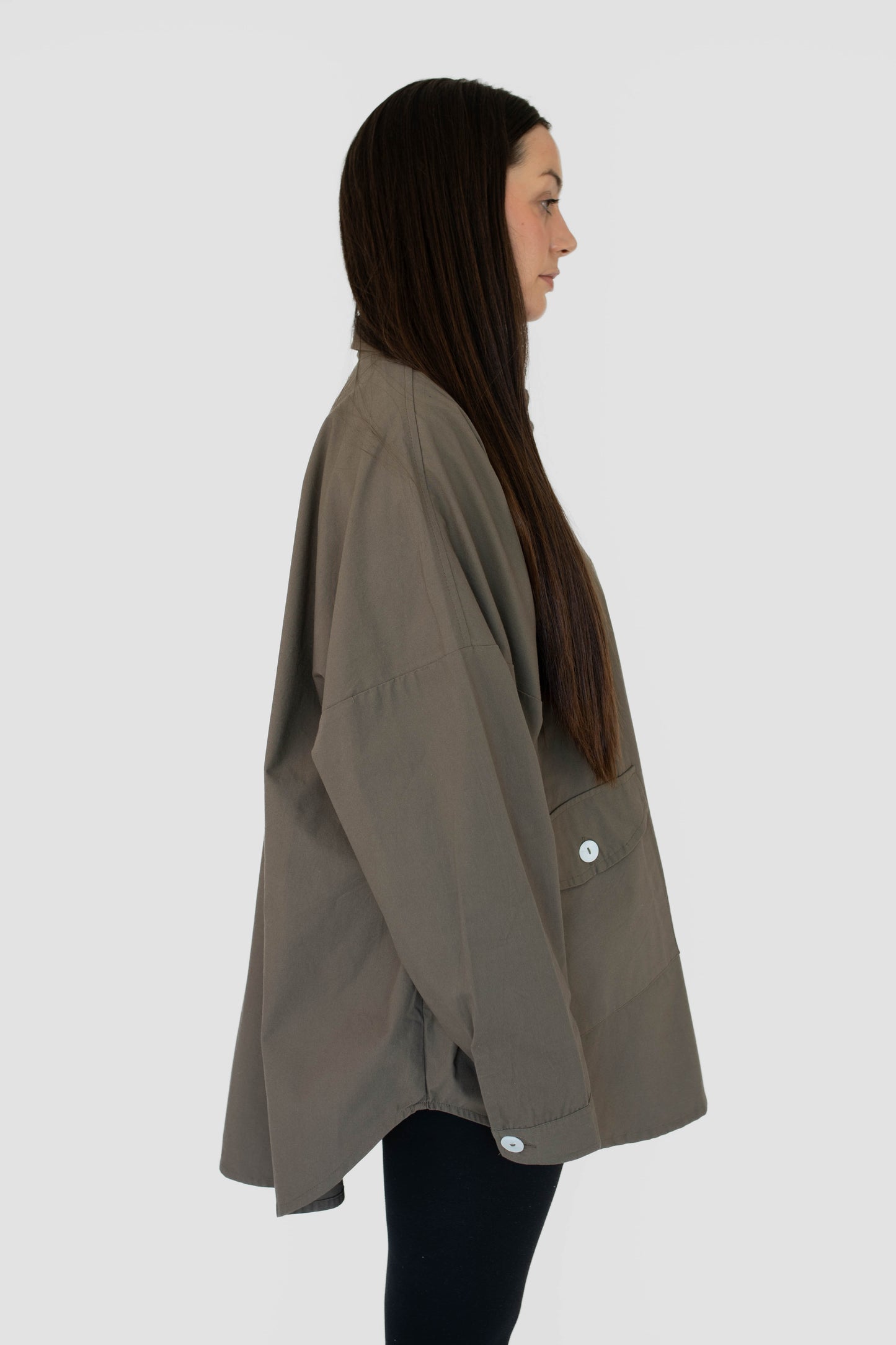 BEIGED // Canvas Shacket KHAKI