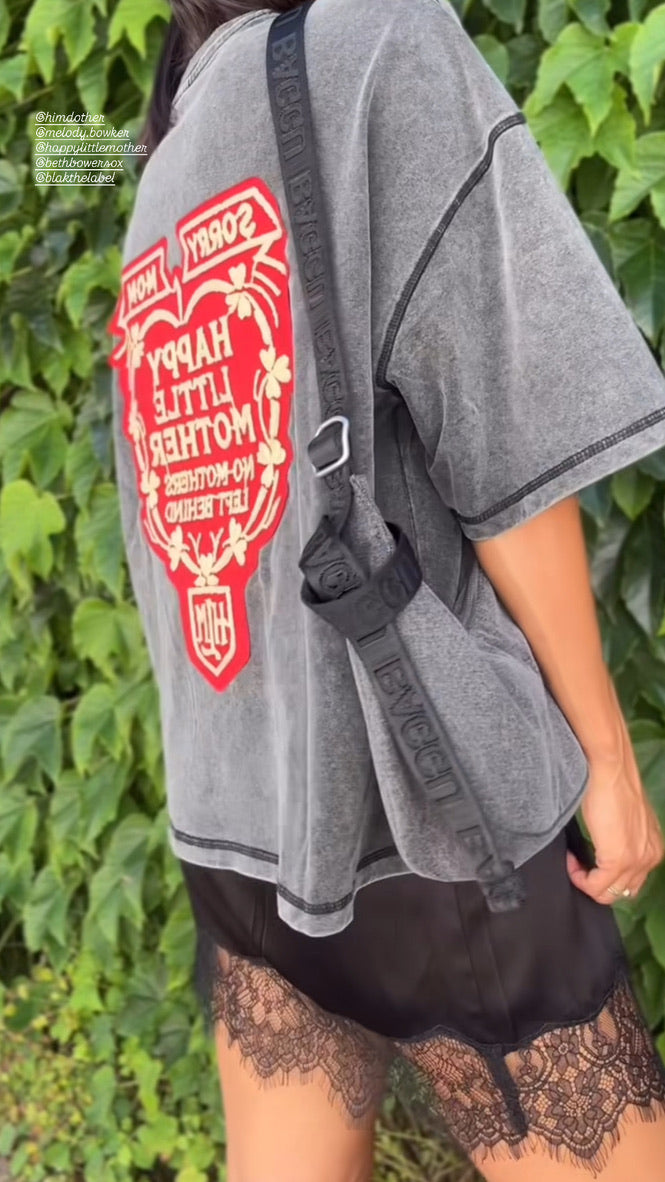 HAPPY LITTLE MOTHER // Sorry Mom Tee BLACK