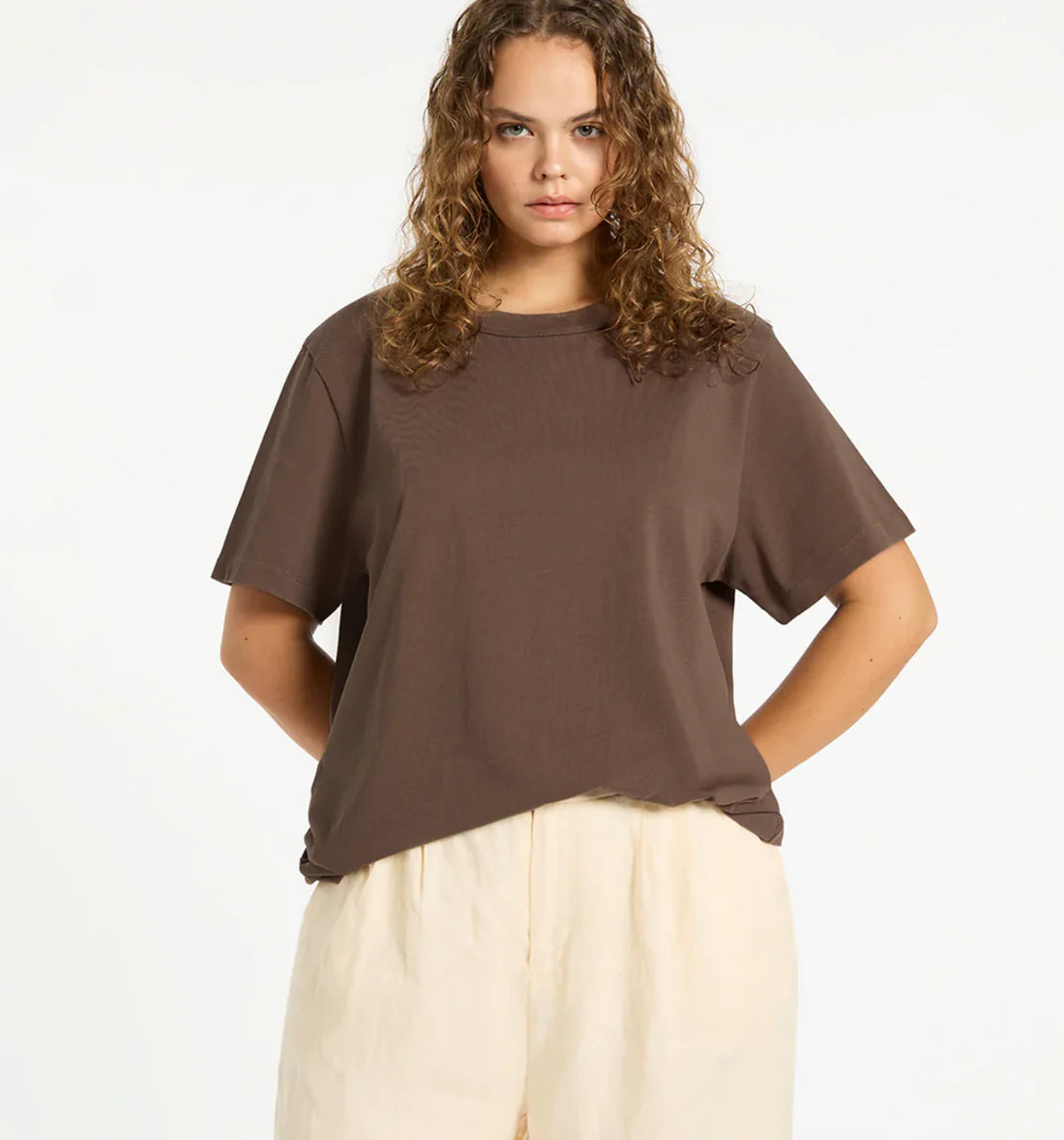 STATUS ANXIETY // Feels Right Tee COFFEE