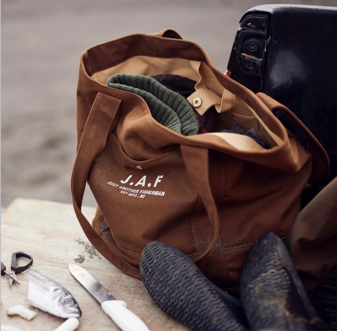 JAF // Long Haul Tote Bag BROWN