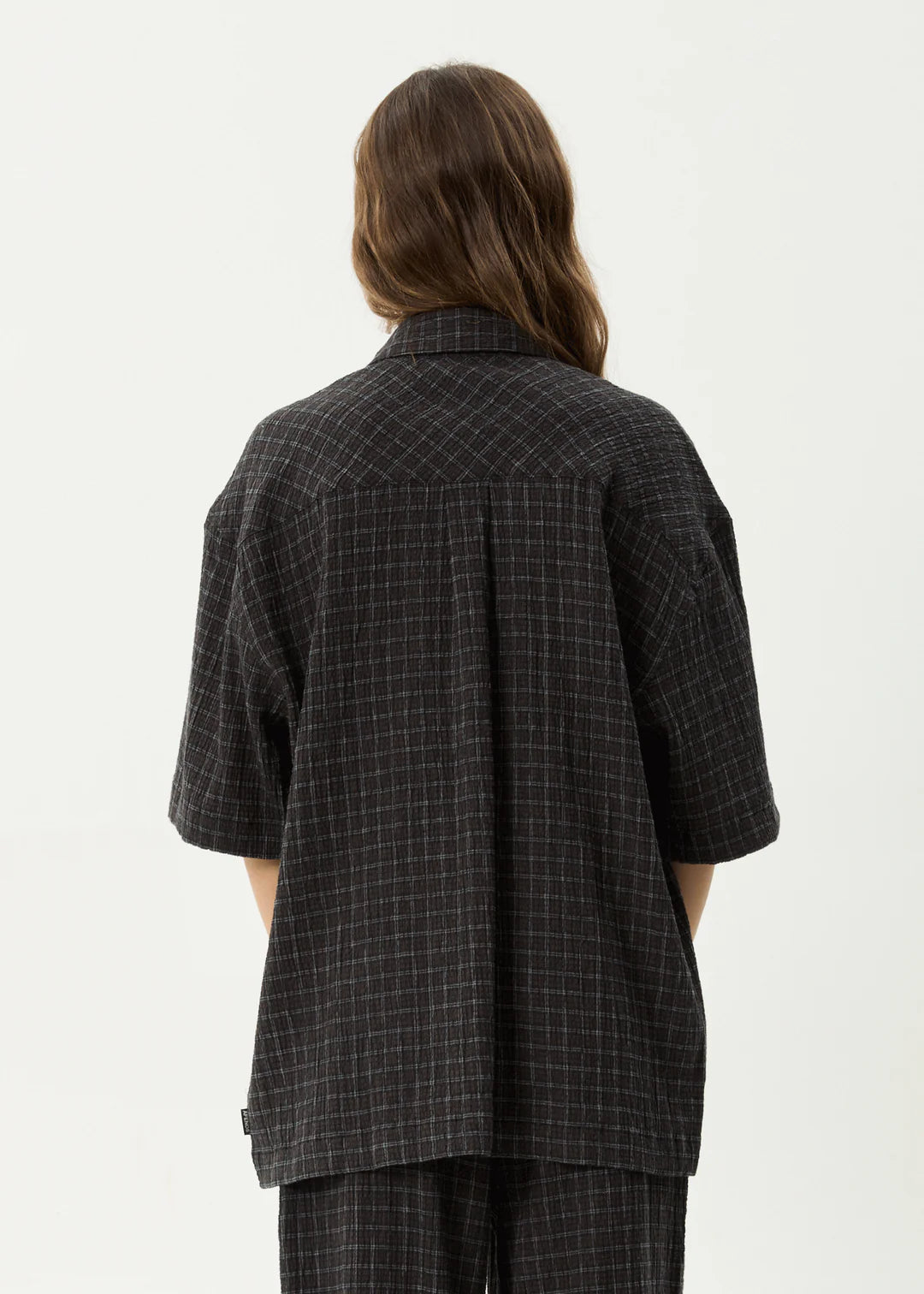 AFENDS // Dusk Seersucker Check Shirt BLACK CHECK