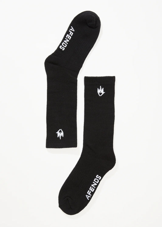 AFENDS // Flame Socks 3Pack BLACK