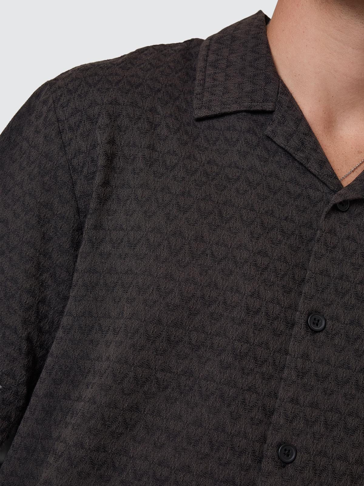 THRILLS // Airborne Bowling Shirt TURKISH COFFEE