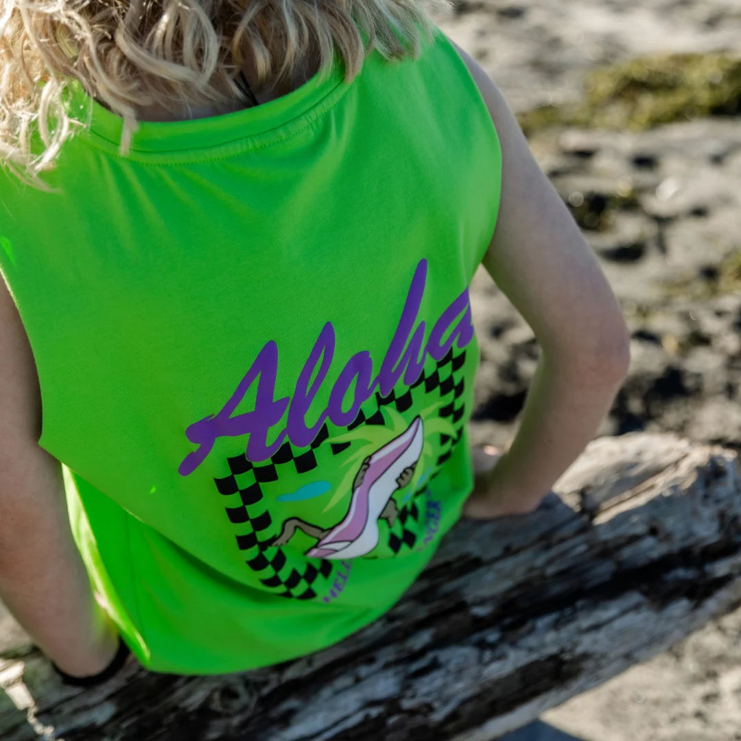 Aloha Muscle Tee LIME