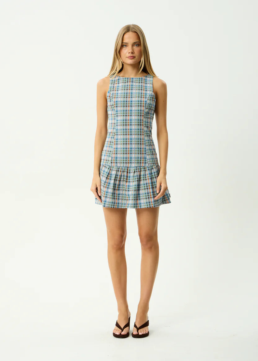 AFENDS // Amelie Check Mini Dress MULTI