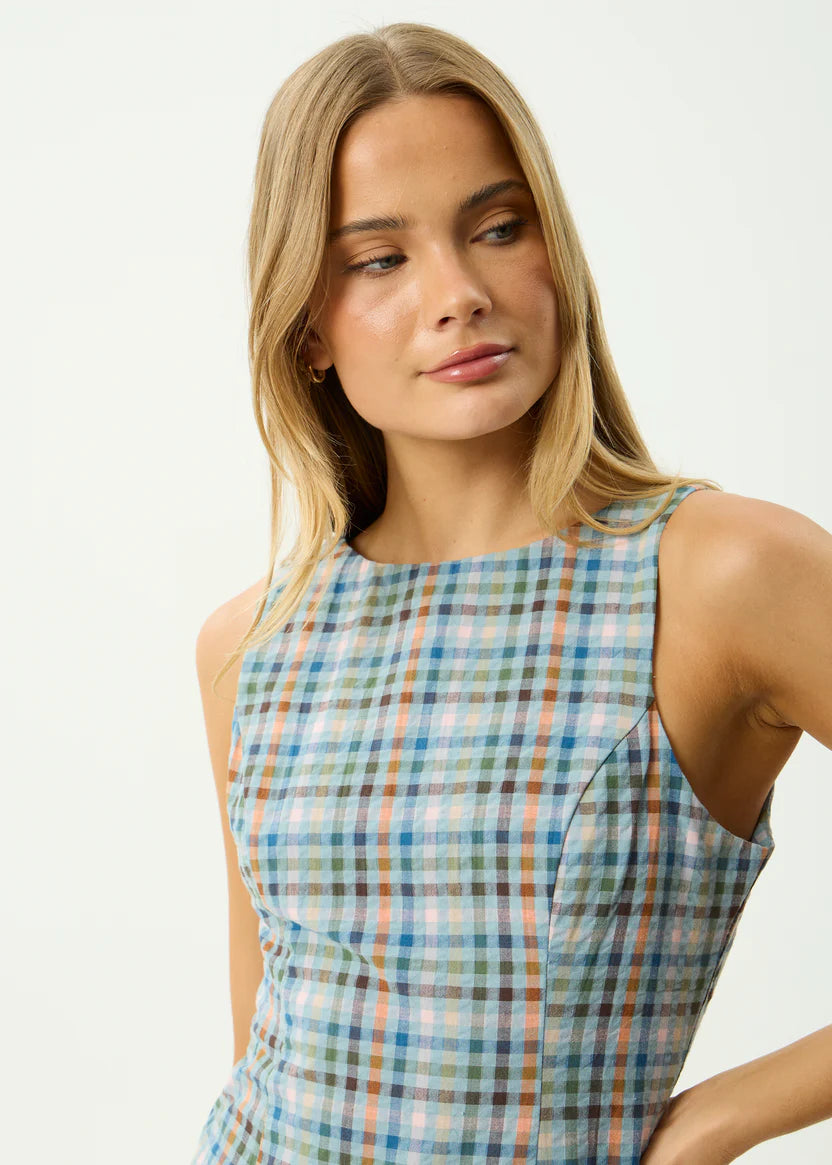 AFENDS // Amelie Check Mini Dress MULTI