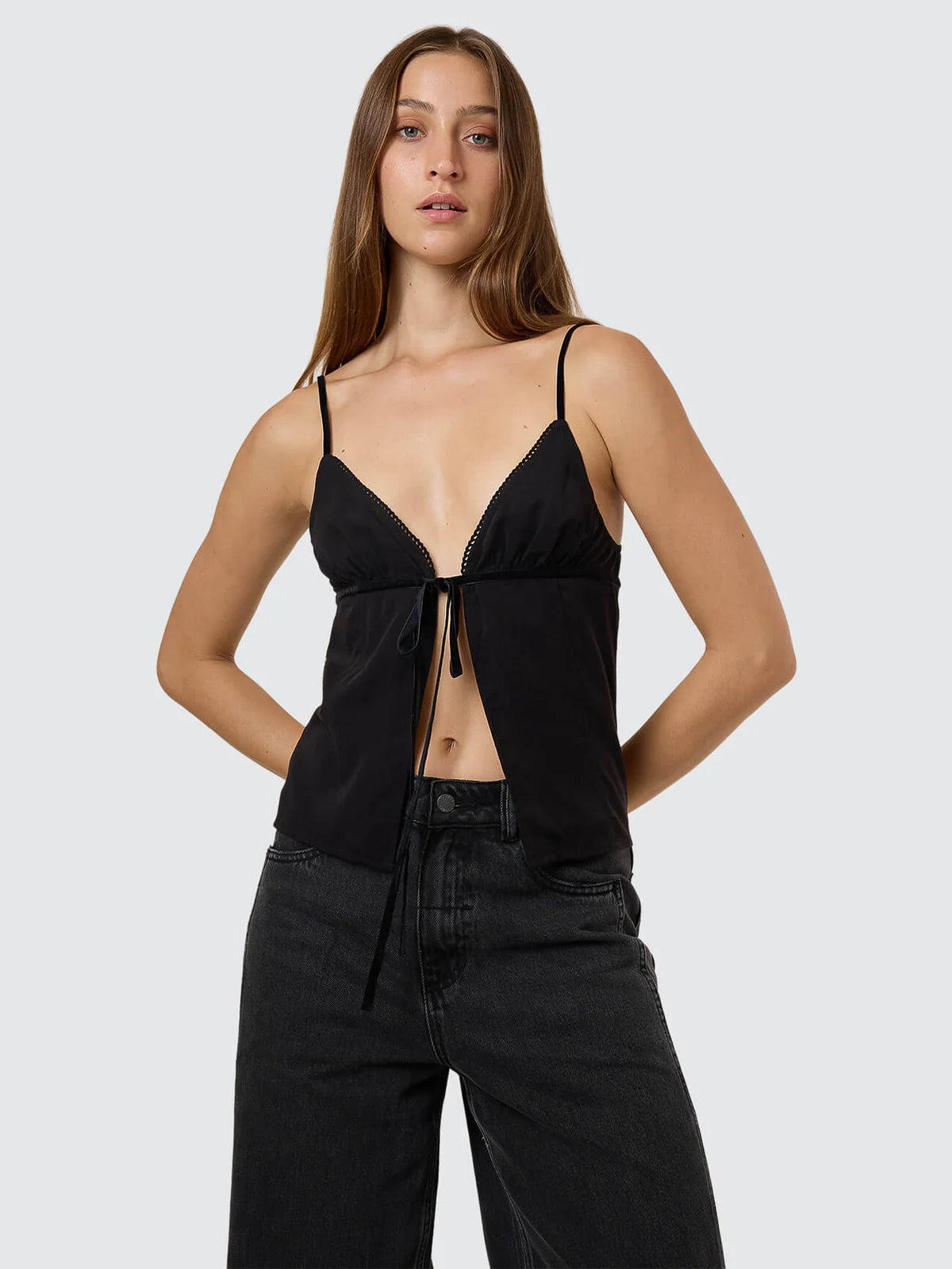 THRILLS // Asher Tie Top BLACK