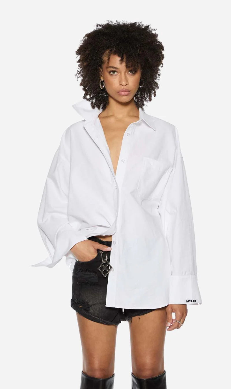 KSUBI // Astra LS Shirt WHITE OXFORD