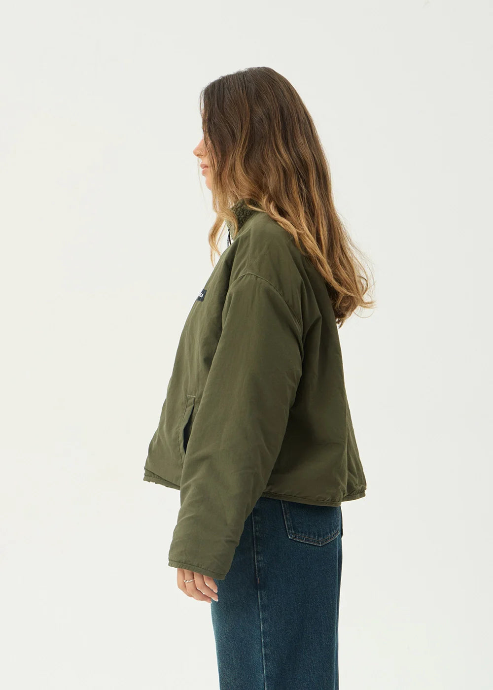 Berlin Reversible Fleece Jacket DEEP OLIVE