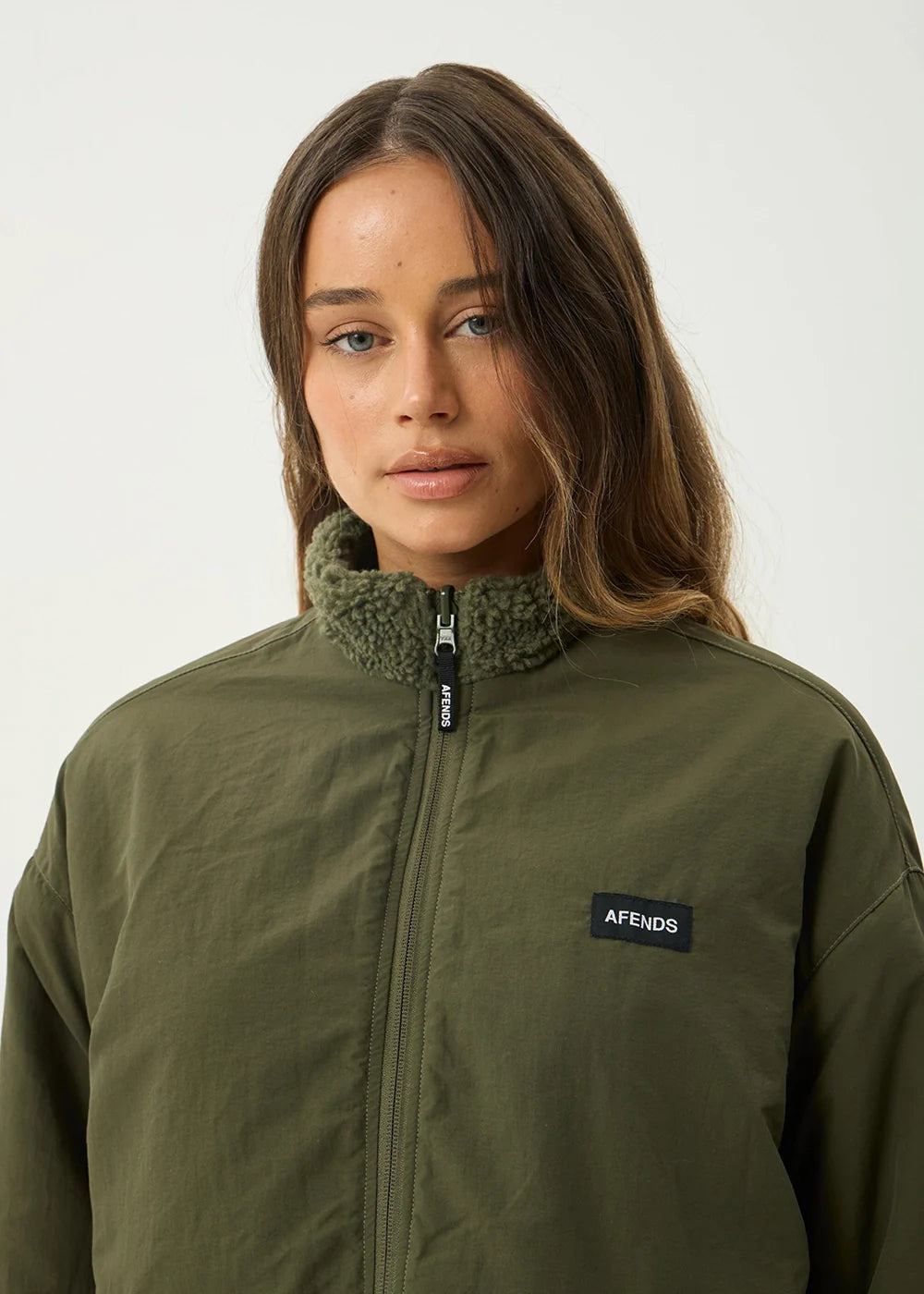 Berlin Reversible Fleece Jacket DEEP OLIVE