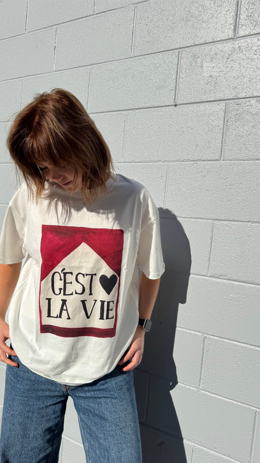 MAKU // C'EST LA VIE Tee Oversized WHITE