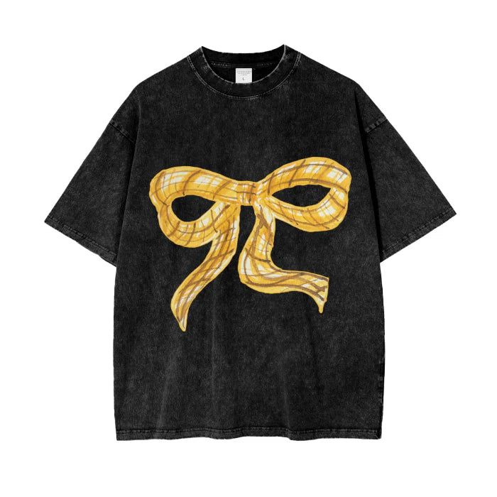 MAKU // Big Bow Tee Oversized ACID WASH