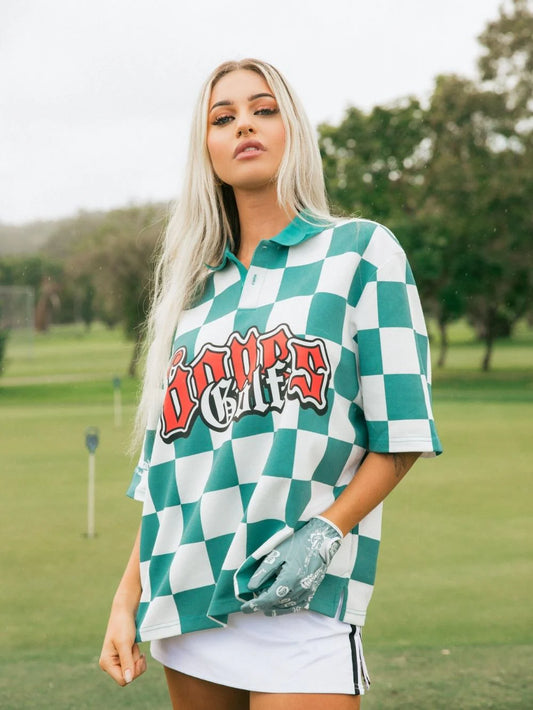 BILLY BONES // 19th Hole Check Polo GREEN