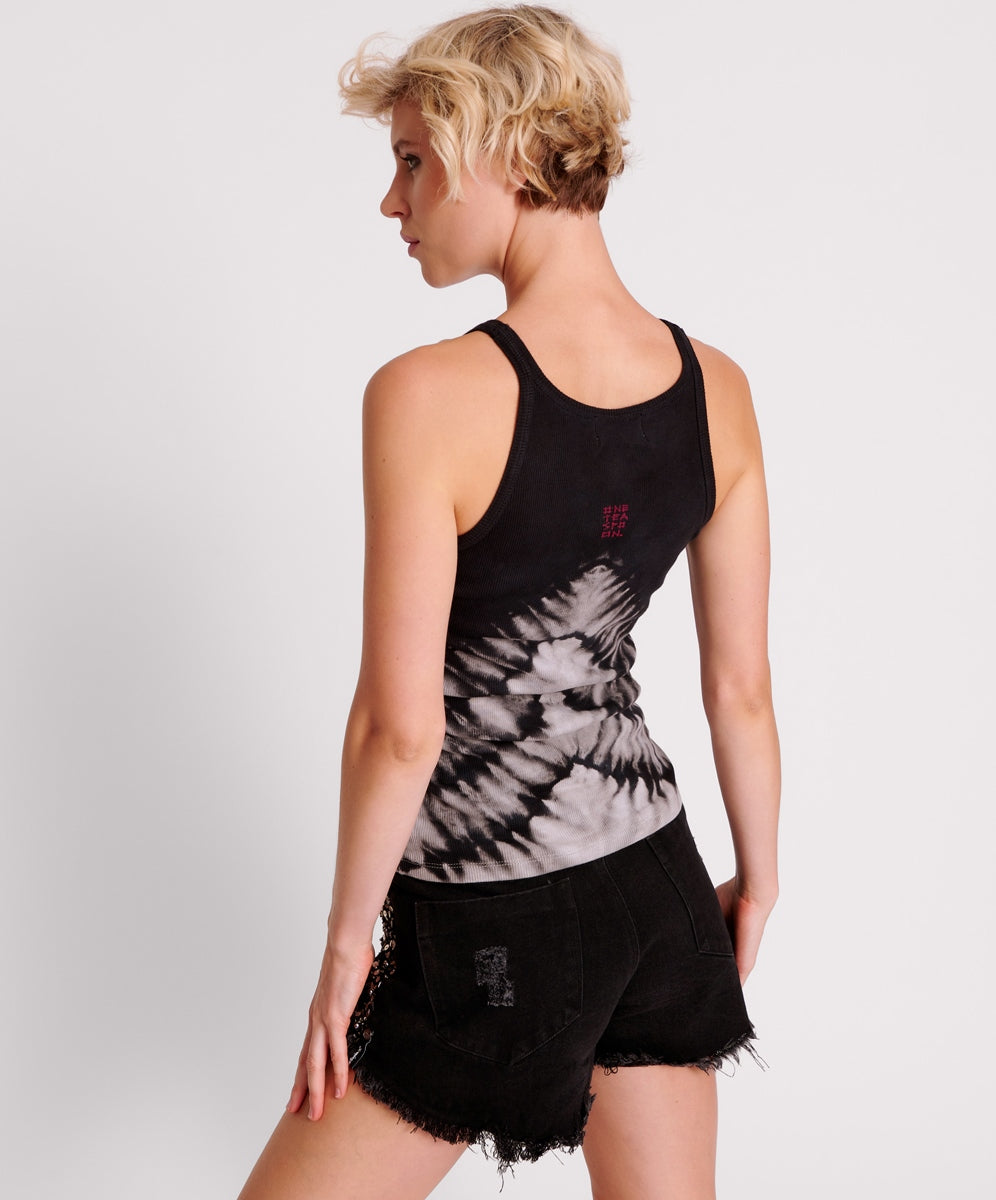 ONE TEASPOON // Black X-Ray Rib Singlet