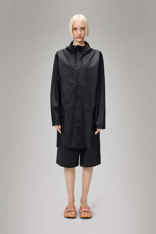 RAINS // UNISEX Long Jacket BLACK